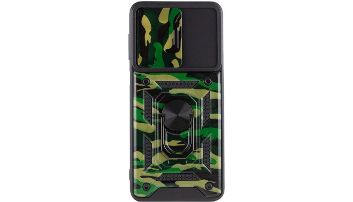 Ударостійкий чохол Camshield Serge Ring Camo для Samsung Galaxy A23 4G Зелений / Army Green - фото