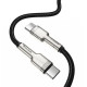 Дата кабель Baseus Cafule Series Metal Type-C to Type-C 100W (2m) (CATJK-D) Чорний - фото