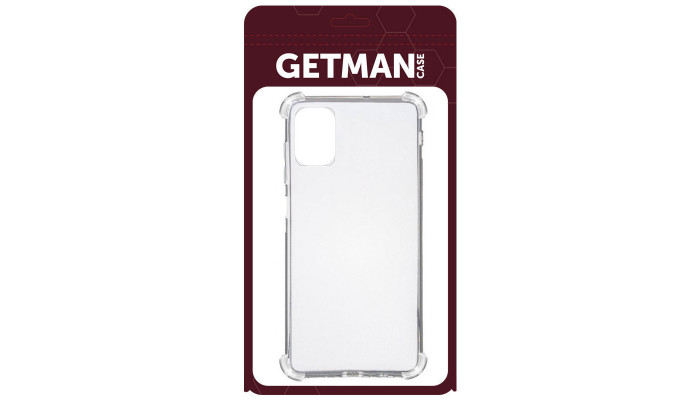 TPU чохол GETMAN Ease logo посилені кути для Samsung Galaxy M31s Безбарвний (прозорий) - фото