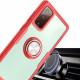 TPU+PC чехол Deen CrystalRing for Magnet (opp) для Samsung Galaxy Note 20 Бесцветный / Красный - фото