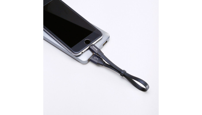 Дата кабель Baseus Nimble Portable USB to Lightning (23см) (CALMBJ-B01) Черный - фото