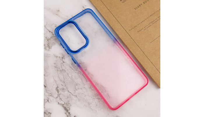 Чехол TPU+PC Fresh sip series для Samsung Galaxy A33 5G Розовый / Синий - фото