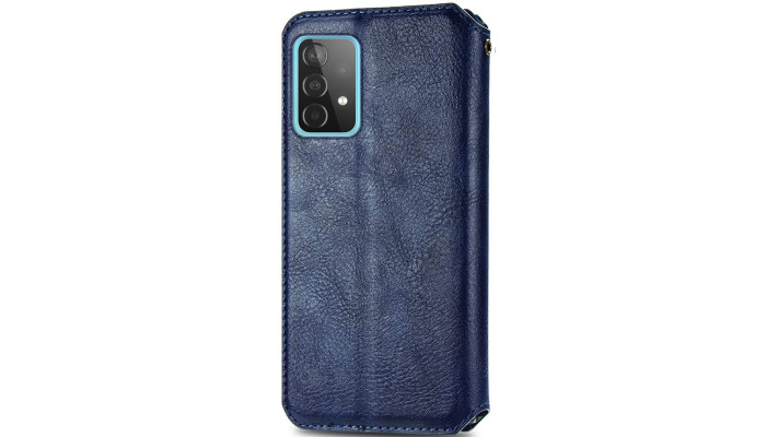 Кожаный чехол книжка GETMAN Cubic (PU) для Samsung Galaxy A23 4G Синий - фото
