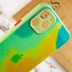Чехол TPU+Glass Impasto abstract для Apple iPhone 11 Pro Max (6.5) (Yellow green) фото