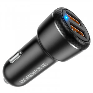 Автомобильное зарядное устройство Borofone BZ17 QC3.0 (2USB/3A) Черный