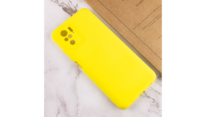 Чохол Silicone Cover Full Camera without Logo (A) для Xiaomi Redmi Note 10 / Note 10s Жовтий / Flash - фото