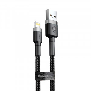 Дата кабель Baseus Cafule Lightning Cable 1.5A (2m) (CALKLF-C) Сірий / Чорний