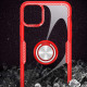 TPU+PC чехол Deen CrystalRing for Magnet (opp) для Apple iPhone 13 Pro (6.1) (Бесцветный / Красный) фото