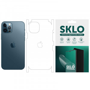 Захисна гідрогелева плівка SKLO (на задню панель+грани+лого) для Apple iPhone 13 Pro Max (6.7