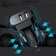 Автомобільний зарядний пристрій Usams C13 2.1A Dual USB + U35 Lightning cable (1m) Чорний - фото