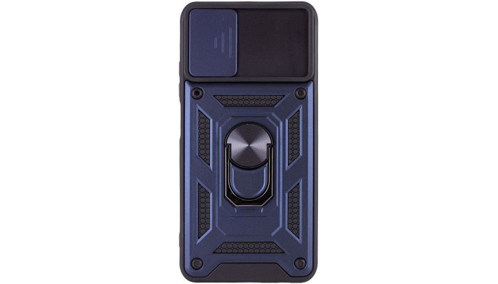 Ударопрочный чехол Camshield Serge Ring для Xiaomi Poco M4 Pro 5G Синий - фото