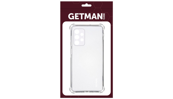 TPU чехол GETMAN Ease logo усиленные углы для Samsung Galaxy A32 5G Бесцветный (прозрачный) - фото