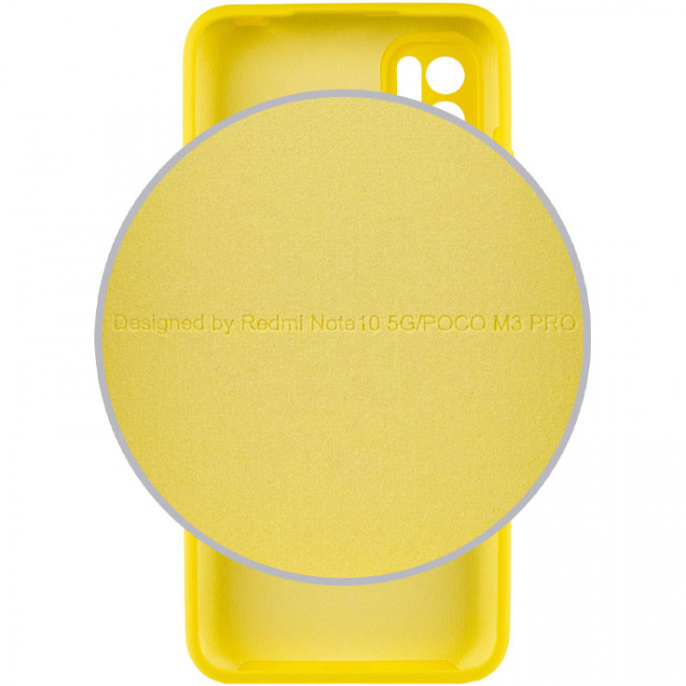 Чехол Silicone Cover Full Camera (AA) для Xiaomi Redmi Note 10 5G / Poco M3 Pro (Желтый / Yellow) фото