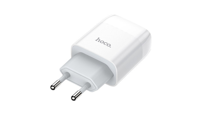 Сетевое зарядное устройство (зарядка) Hoco C73A (2USB/2.4A) Белый - фото