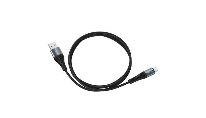 Дата кабель Hoco X38 Cool MicroUSB (1m) Чорний - фото