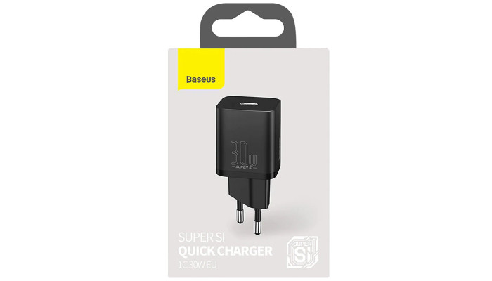 Сетевое зарядное устройство (зарядка) Baseus Super Si Quick Charger 1C 30W (CCSUP-J) Черный - фото