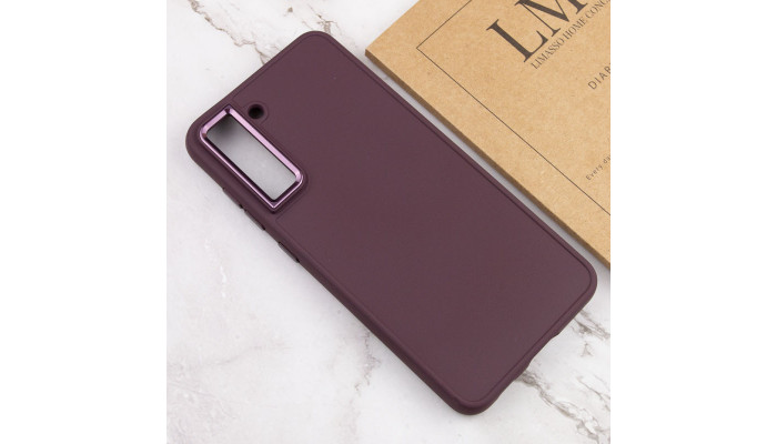 TPU чехол Bonbon Metal Style для Samsung Galaxy S21 FE Бордовый / Plum - фото