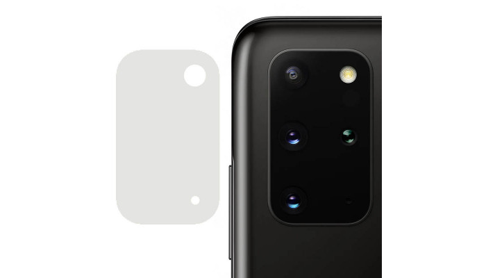 Гнучке захисне скло 0.18mm на камеру (тех.пак) для Samsung Galaxy S20+ Прозорий - фото