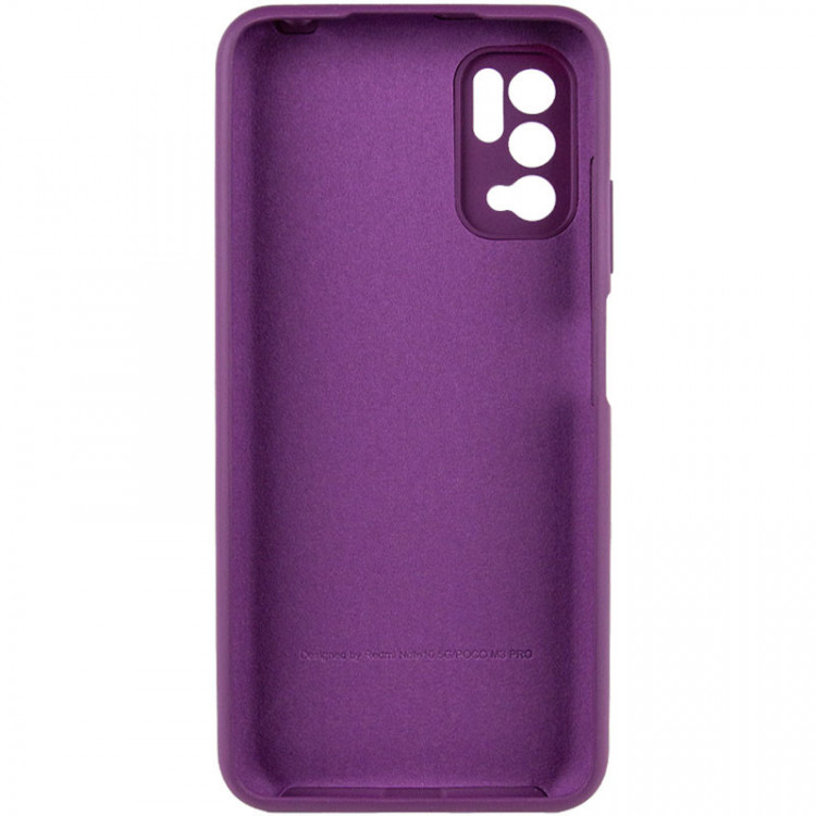 Чехол Silicone Cover Full Camera (AA) для Xiaomi Redmi Note 10 5G / Poco M3 Pro (Фиолетовый / Grape) фото