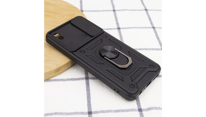 Ударопрочный чехол Camshield Serge Ring для Xiaomi Redmi 9A Черный - фото