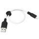 Дата кабель Hoco X21 Plus Silicone Lightning Cable (0.25m) black_white - фото
