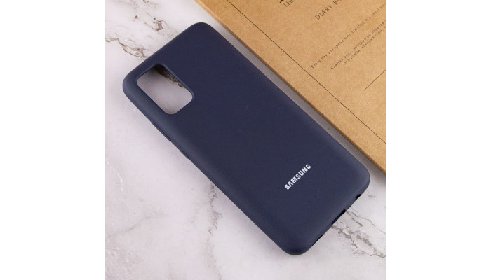Чохол Silicone Cover Full Protective (AA) для Samsung Galaxy A02s Темно-синій / Midnight blue - фото