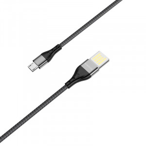 Дата кабель Borofone BU11 Tasteful USB to MicroUSB (1.2m) Черный