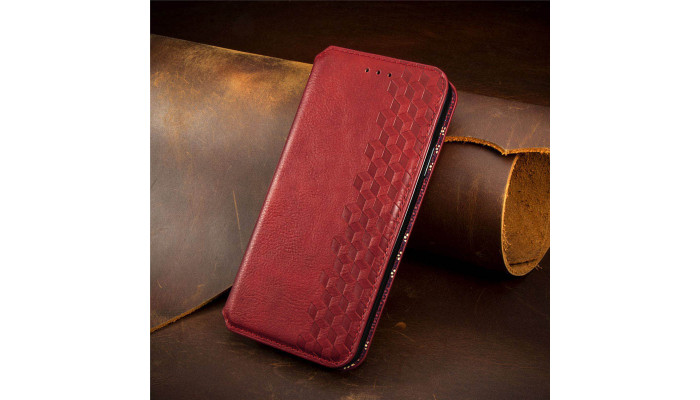 Кожаный чехол книжка GETMAN Cubic (PU) для Samsung Galaxy A33 5G Красный - фото