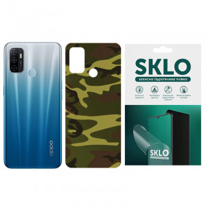 Защитная пленка SKLO Back (на заднюю панель) Camo для Oppo A15s / A15 Коричневый / Army Brown