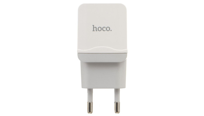 Мережевий зарядний пристрій (зарядка) Hoco C27A 2.4A 1USB white - фото