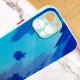 Чехол TPU+Glass Impasto abstract для Apple iPhone 12 Pro Max (6.7) (Blue) фото