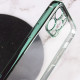 Прозрачный силиконовый чехол глянцевая окантовка Full Camera для Apple iPhone 13 Pro Max (6.7) (Зеленый) фото