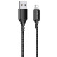 Дата кабель Borofone BX54 Ultra bright USB to Lightning (1m) Чорний - фото