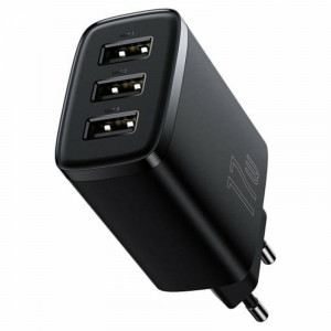 Сетевое зарядное устройство (зарядка) Baseus Compact 17W (3USB) (CCXJ02) Черный