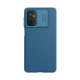 Карбоновая накладка Nillkin Camshield (шторка на камеру) для Samsung Galaxy M52 Синий / Blue - фото