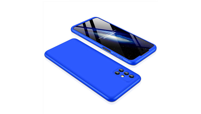 Пластиковая накладка GKK LikGus 360 градусов (opp) для Samsung Galaxy M51 Синий - фото