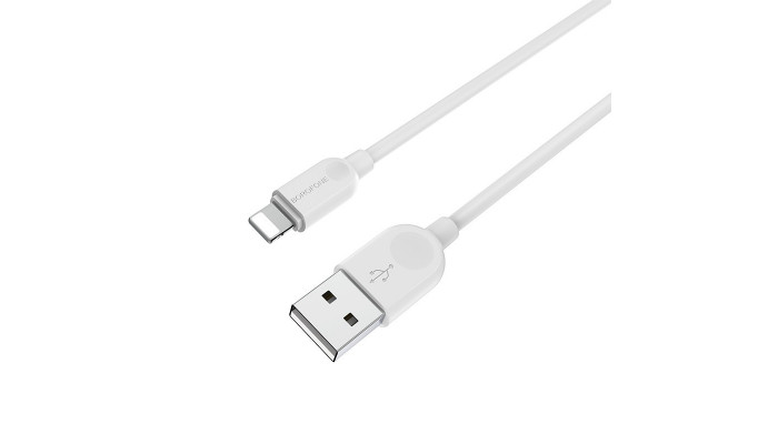 Дата кабель Borofone BX14 USB to Lightning (1m) Білий - фото