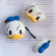 Силіконовий футляр Disney series для навушників AirPods 1/2 + карабін Дональд Дак/Бело-блакитний - фото