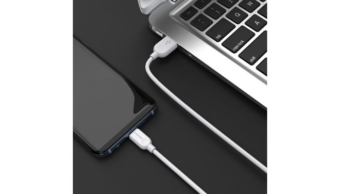 Дата кабель Borofone BX14 USB to Type-C (1m) Білий - фото