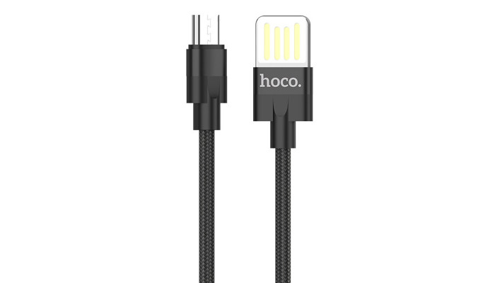 Дата кабель Hoco U55 Outstanding Micro USB Cable (1.2m) Чорний - фото