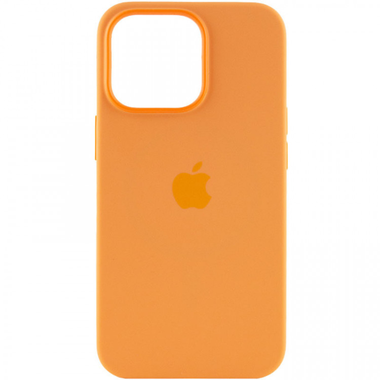 Чехол Silicone case (AAA) full with Magsafe and Animation для Apple iPhone 13 Pro Max (6.7) (Оранжевый / Marigold) фото