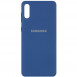 Чохол Silicone Cover Full Protective (AA) для Samsung Galaxy A02 Синій / Navy Blue