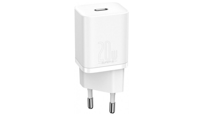 Мережевий зарядний пристрій (зарядка) Baseus Super Si Quick Charger 1C 20W (CCSUP-B) Білий - фото