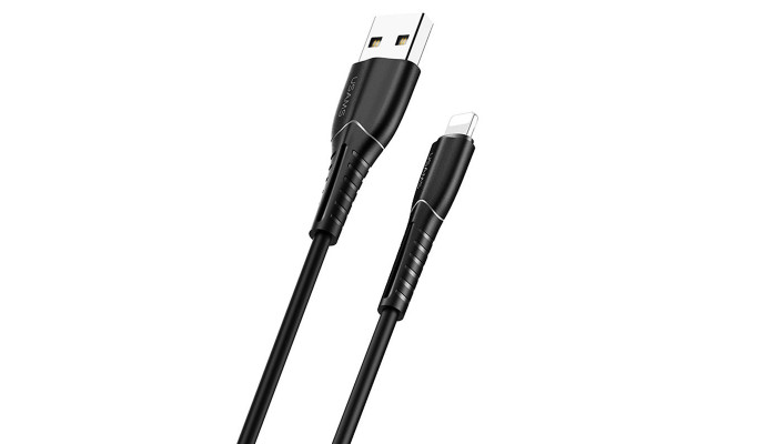 Дата кабель Usams US-SJ364 U35 USB to Lightning 2A (1m) Чорний - фото
