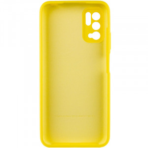 Чехол Silicone Cover Full Camera (AA) для Xiaomi Redmi Note 10 5G / Poco M3 Pro Желтый / Yellow