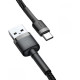 Дата кабель Baseus Cafule Type-C Cable 2A (2m) (CATKLF-C) Черный / Серый - фото