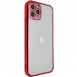 Прозорий силіконовий чохол глянцева окантовка Full Camera для Apple iPhone 11 Pro (5.8") Червоний