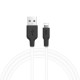 Дата кабель Hoco X21 Plus Silicone Lightning Cable (2m) black_white - фото
