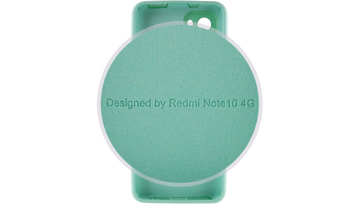 Чохол Silicone Cover Full Camera (AA) для Xiaomi Redmi Note 10 / Note 10s Бірюзовий / Ice Blue - фото