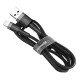 Дата кабель Baseus Cafule Lightning Cable 1.5A (2m) (CALKLF-C) Сірий / Чорний - фото